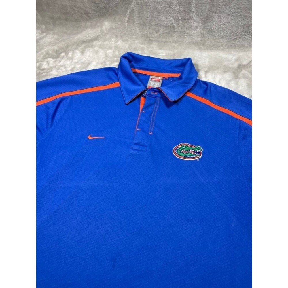 Nike Team Florida Gators Polo Shirt Men Large Vintage Football College Embroider